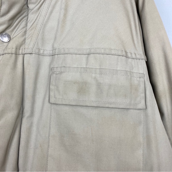 London Fog Outdoors Unlimited Tan Quilted Heavy Winter Jacket w/ Hood 44 X-Long - Picture 3 of 8